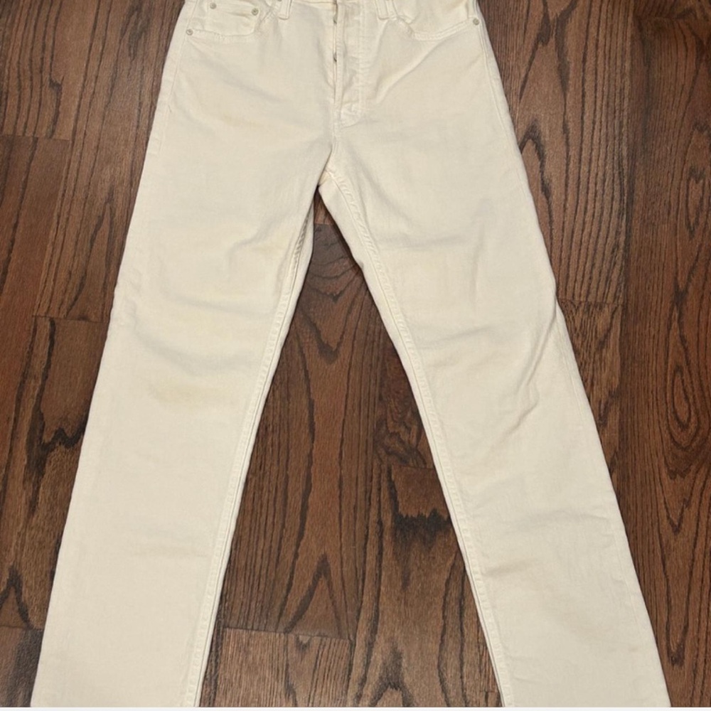 MOTHER Women's Cream Ankle Pants